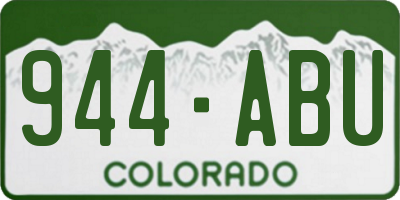 CO license plate 944ABU