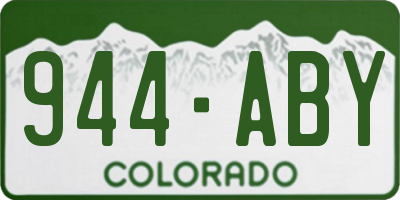 CO license plate 944ABY