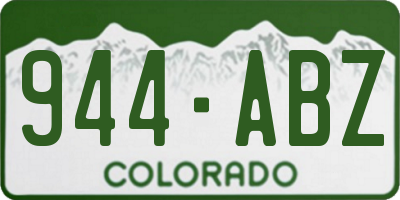 CO license plate 944ABZ