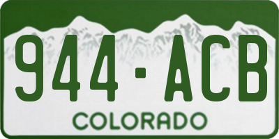 CO license plate 944ACB