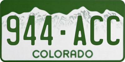 CO license plate 944ACC