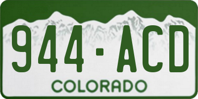 CO license plate 944ACD