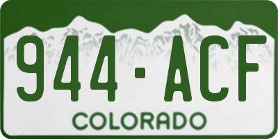 CO license plate 944ACF
