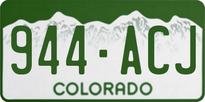 CO license plate 944ACJ