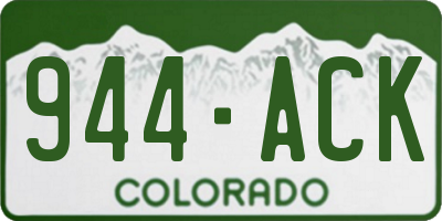 CO license plate 944ACK
