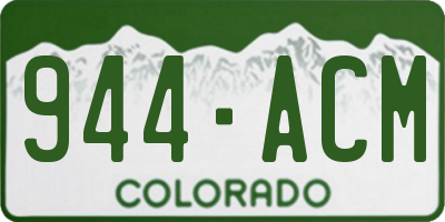 CO license plate 944ACM