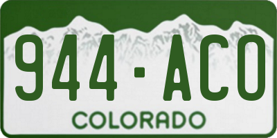 CO license plate 944ACO