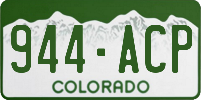 CO license plate 944ACP