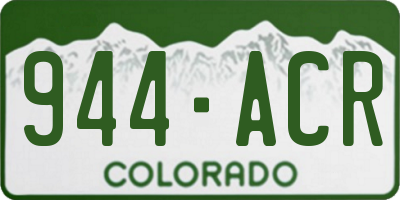 CO license plate 944ACR