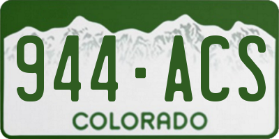 CO license plate 944ACS