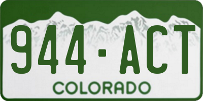 CO license plate 944ACT