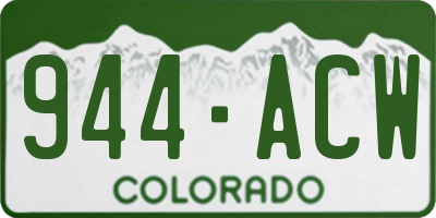 CO license plate 944ACW