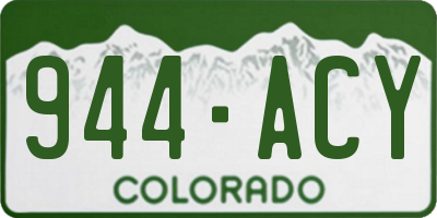 CO license plate 944ACY