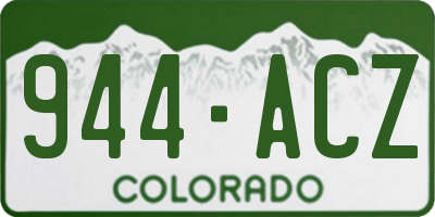CO license plate 944ACZ
