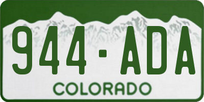 CO license plate 944ADA