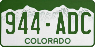 CO license plate 944ADC