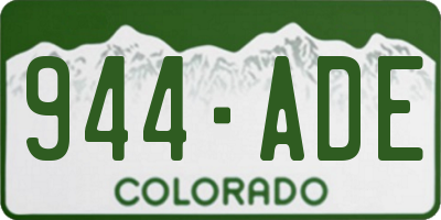 CO license plate 944ADE