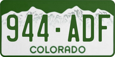 CO license plate 944ADF