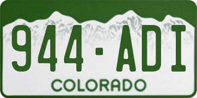 CO license plate 944ADI