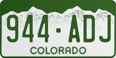 CO license plate 944ADJ