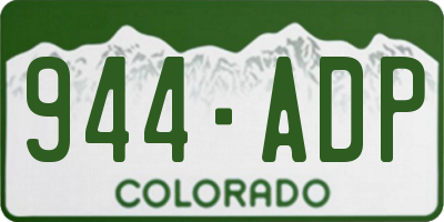 CO license plate 944ADP