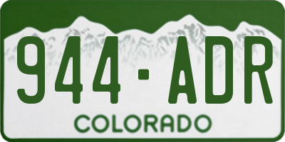 CO license plate 944ADR