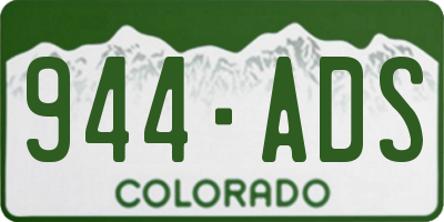 CO license plate 944ADS