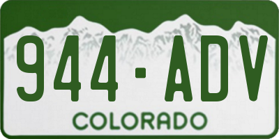 CO license plate 944ADV