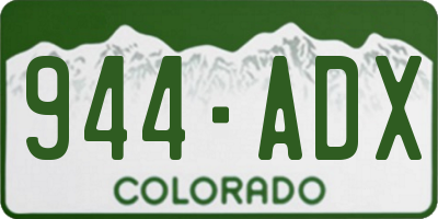 CO license plate 944ADX