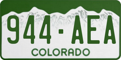CO license plate 944AEA