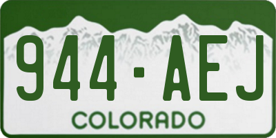 CO license plate 944AEJ