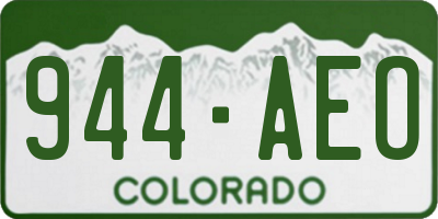 CO license plate 944AEO