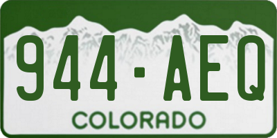 CO license plate 944AEQ