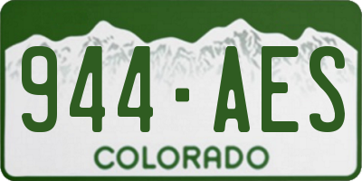 CO license plate 944AES