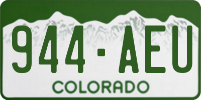 CO license plate 944AEU
