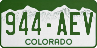 CO license plate 944AEV
