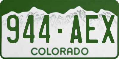CO license plate 944AEX
