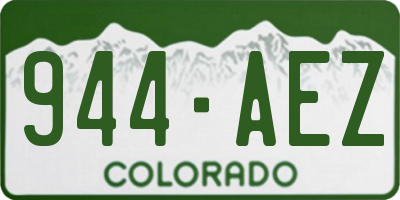 CO license plate 944AEZ