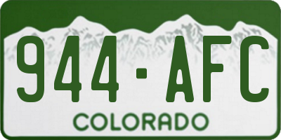 CO license plate 944AFC