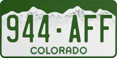 CO license plate 944AFF