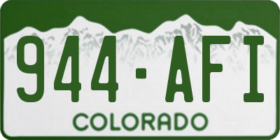CO license plate 944AFI