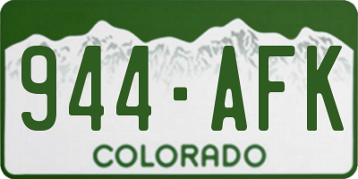 CO license plate 944AFK