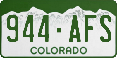 CO license plate 944AFS