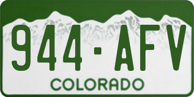 CO license plate 944AFV