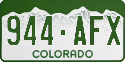 CO license plate 944AFX