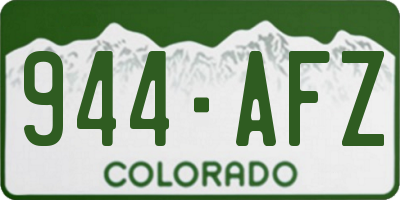 CO license plate 944AFZ