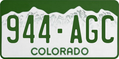 CO license plate 944AGC
