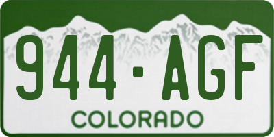 CO license plate 944AGF