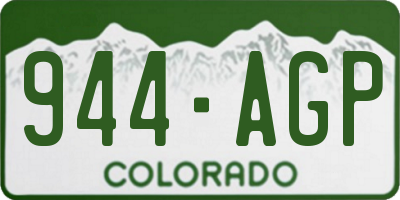 CO license plate 944AGP