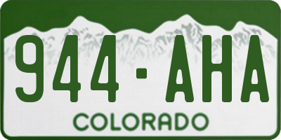 CO license plate 944AHA